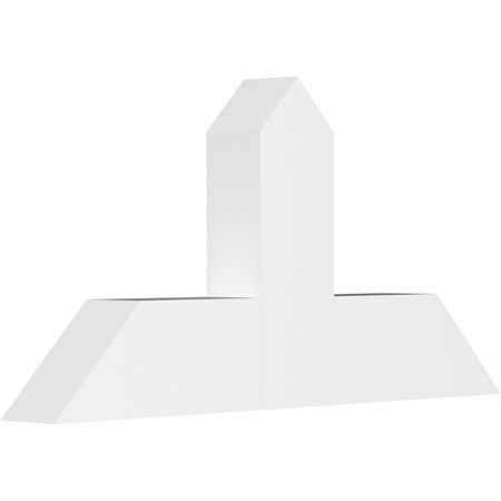 Ekena Millwork Portland Architectural Grade PVC Gable Bracket, 36"W x 18"H x 4"D x 6"F, 12/12 Pitch GBP036X18X0406POR00